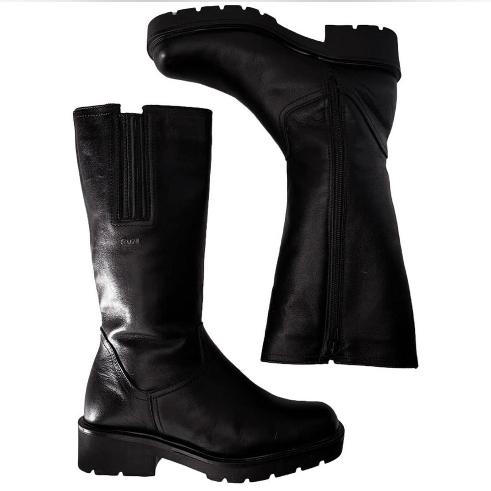 Black under the knee boots